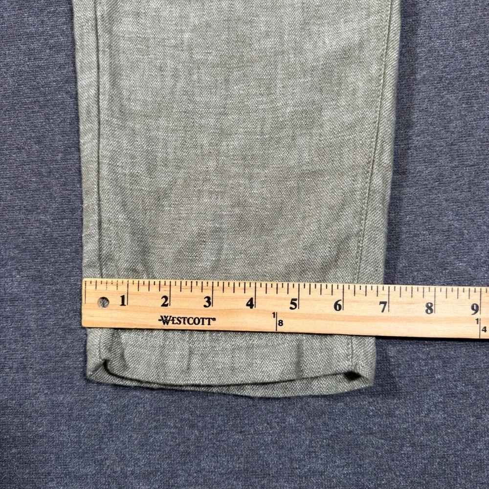 Banana Republic Pants Mens 35x34 Green Linen Cotton Athletic Fit Chino Trousers